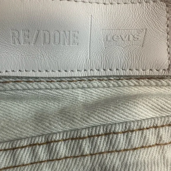 Re/Done Blue Jean Shorts Distressed Frayed Hem 25